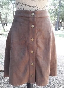 Suede-like Short Skirt
